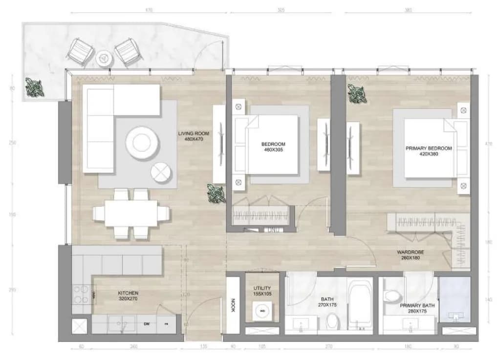 Skai Mina 2 Bedroom