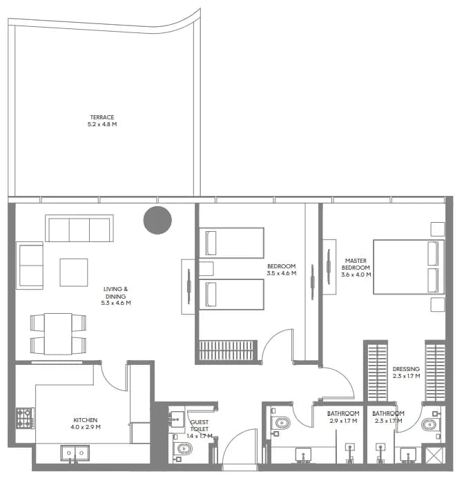 The Gate 3 and 4 2 Bedroom