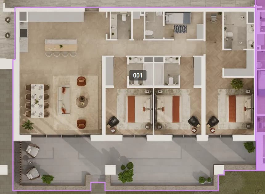 Sama Yas 3 Bedroom