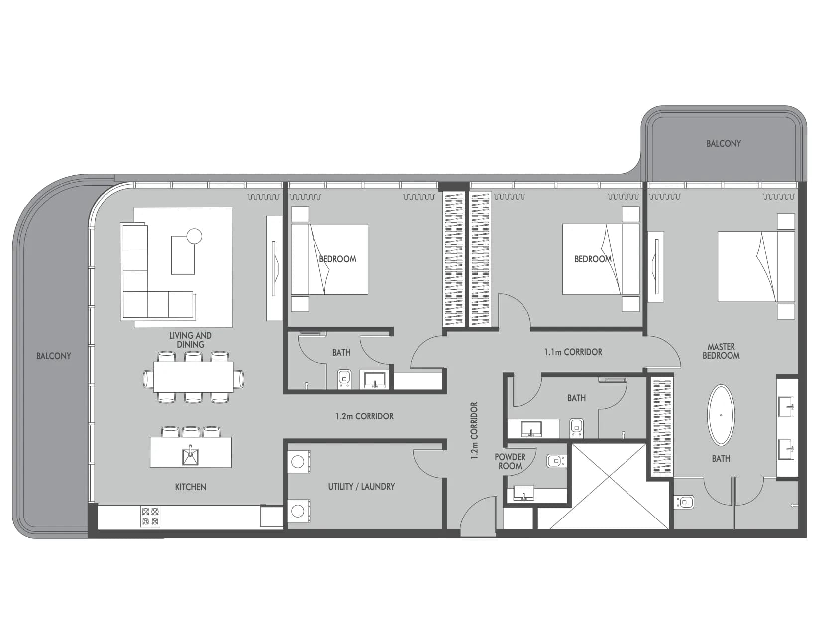 Seaside by Prestige One 3 Bedroom
