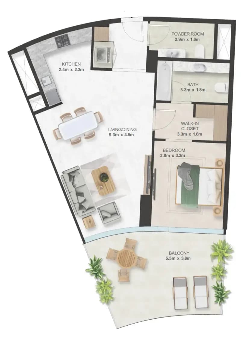 Oystra 1 Bedroom