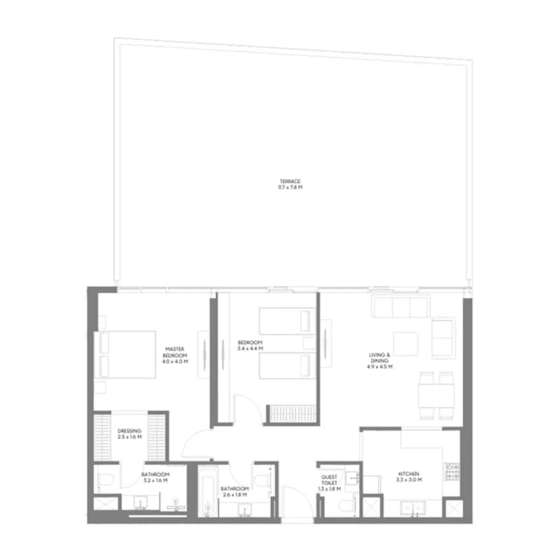 The Gate 5 2 Bedroom