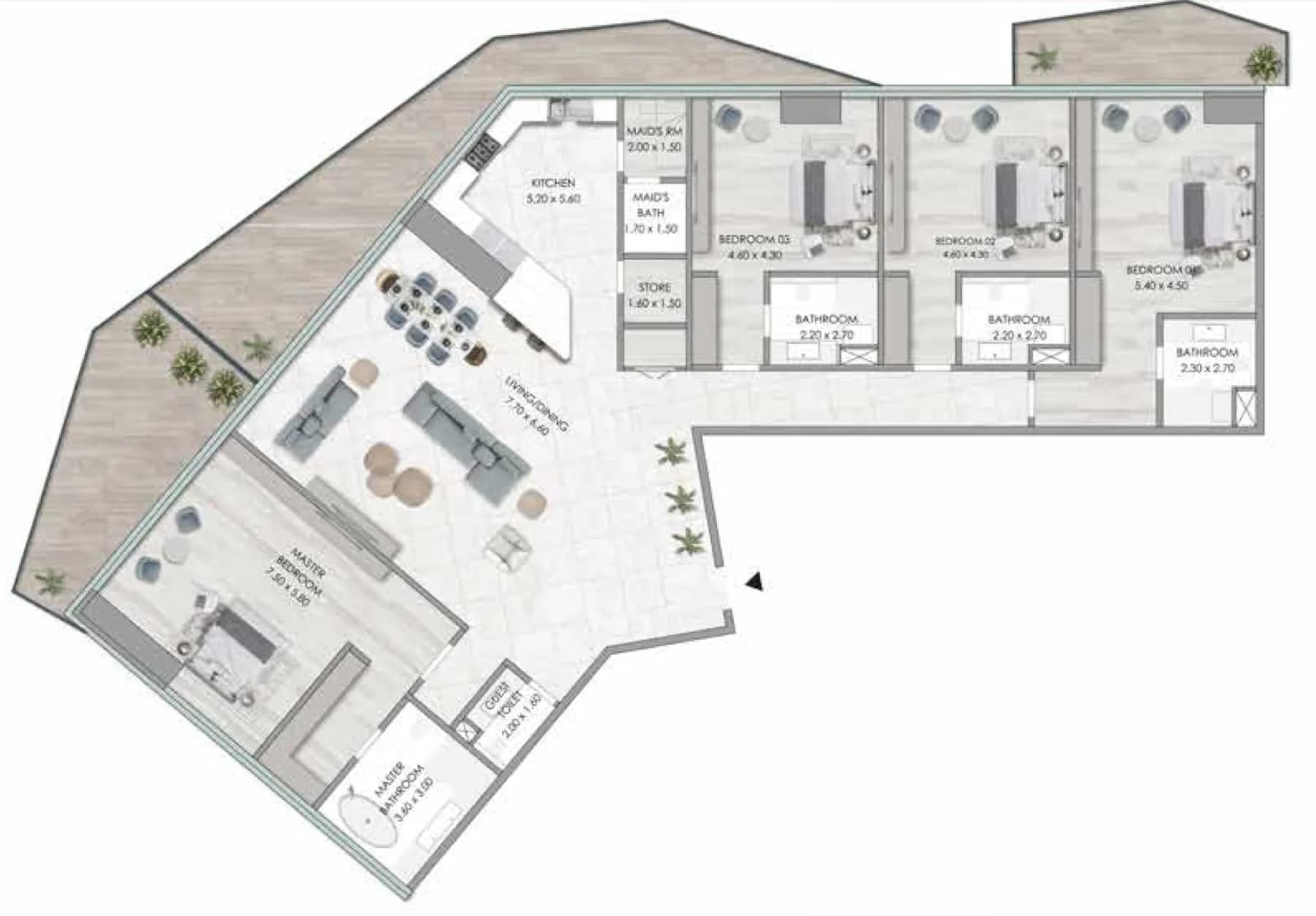 Habtoor Grand Residences 4 Bedroom