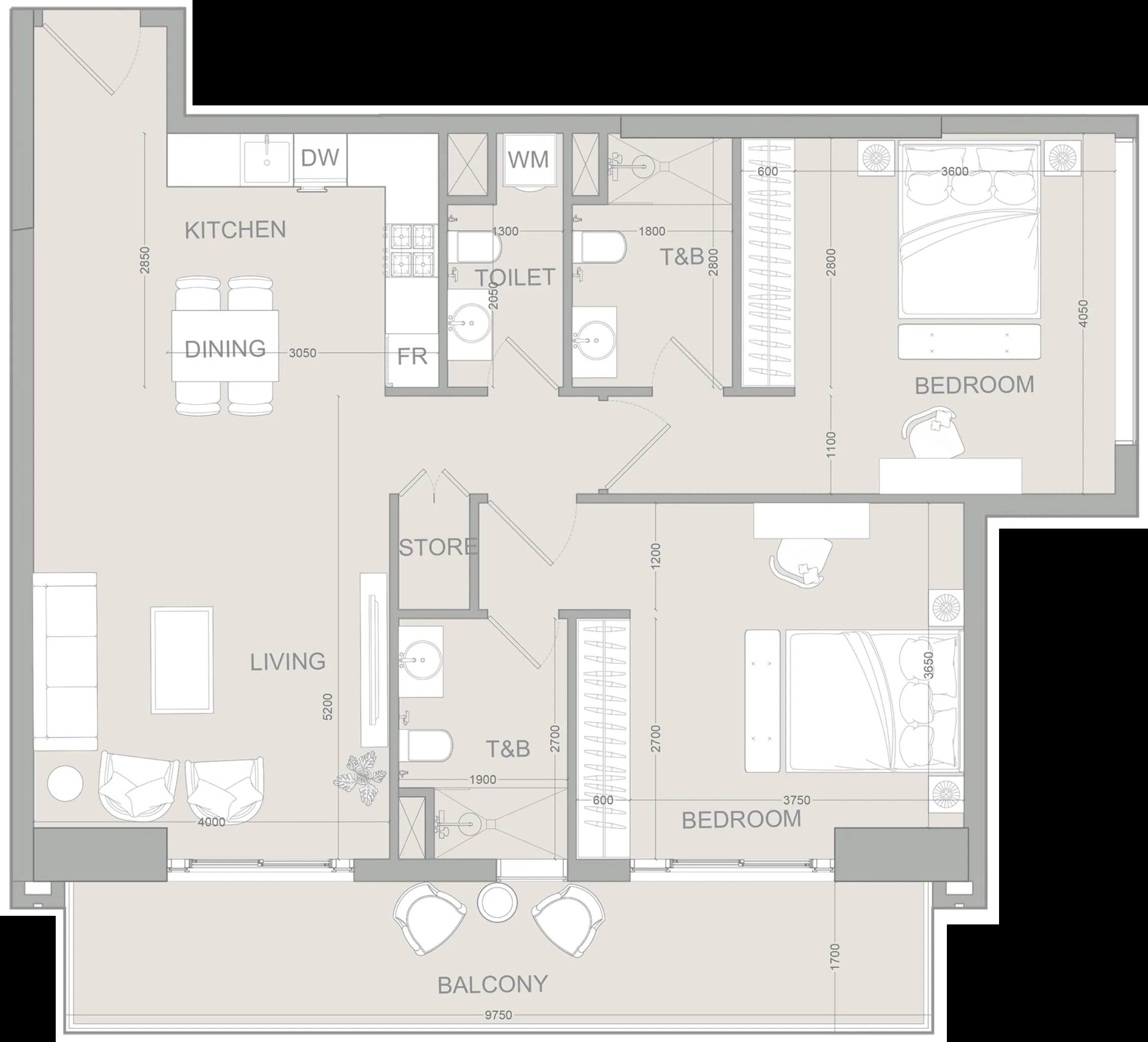 AUREL1A Residence 2 Bedroom
