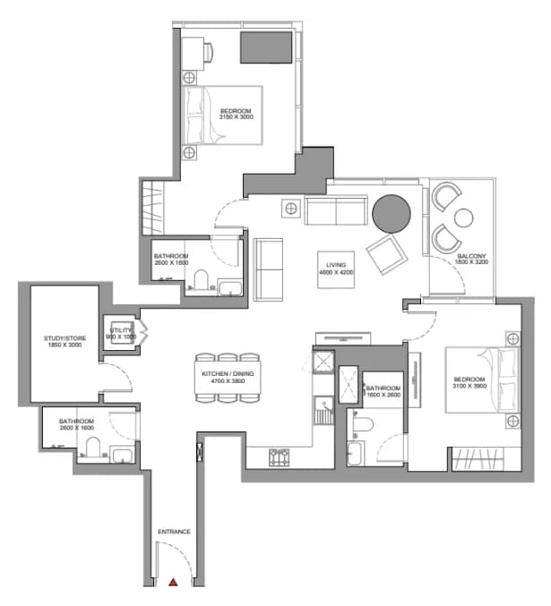 Skyscape 2 Bedroom