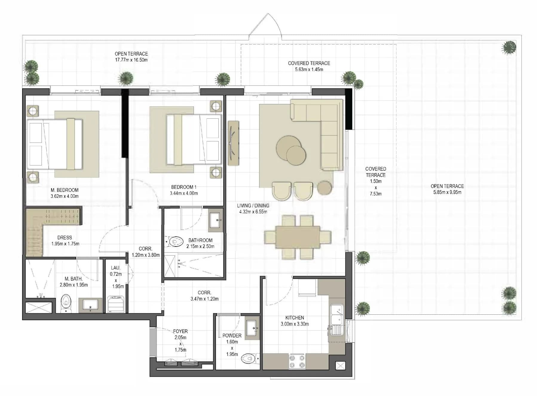 Aysha Residences 1 and 2 2 Bedroom