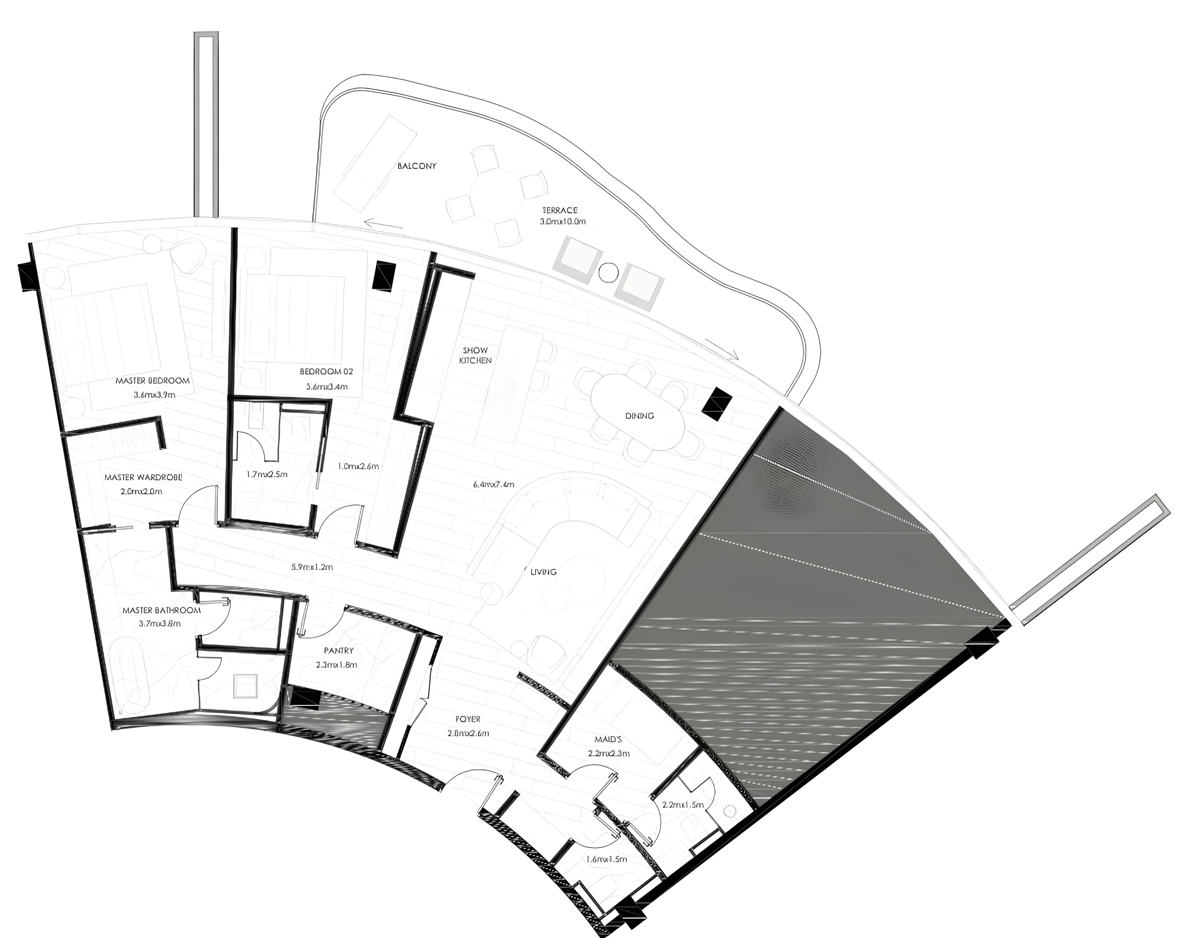 The Alba Residences by Omniyat 2 Bedroom