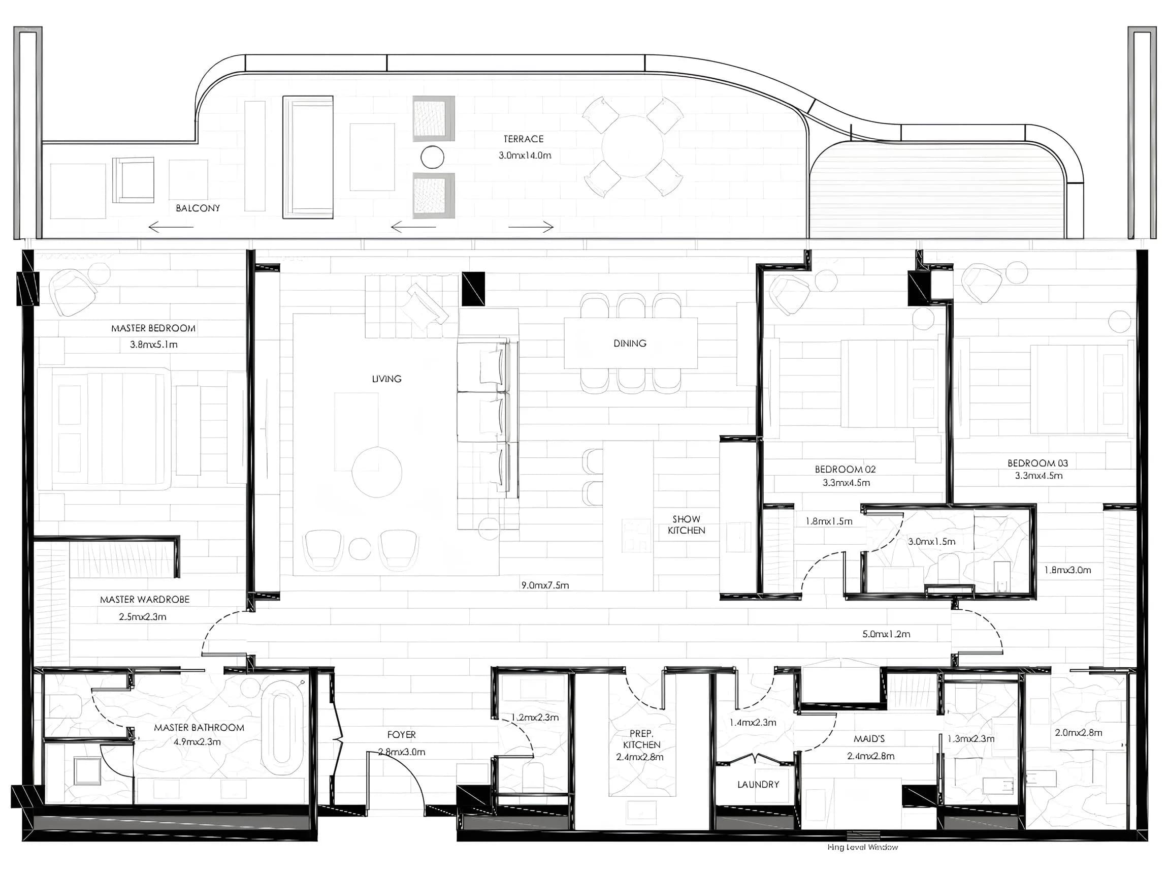The Alba Residences by Omniyat 3 Bedroom