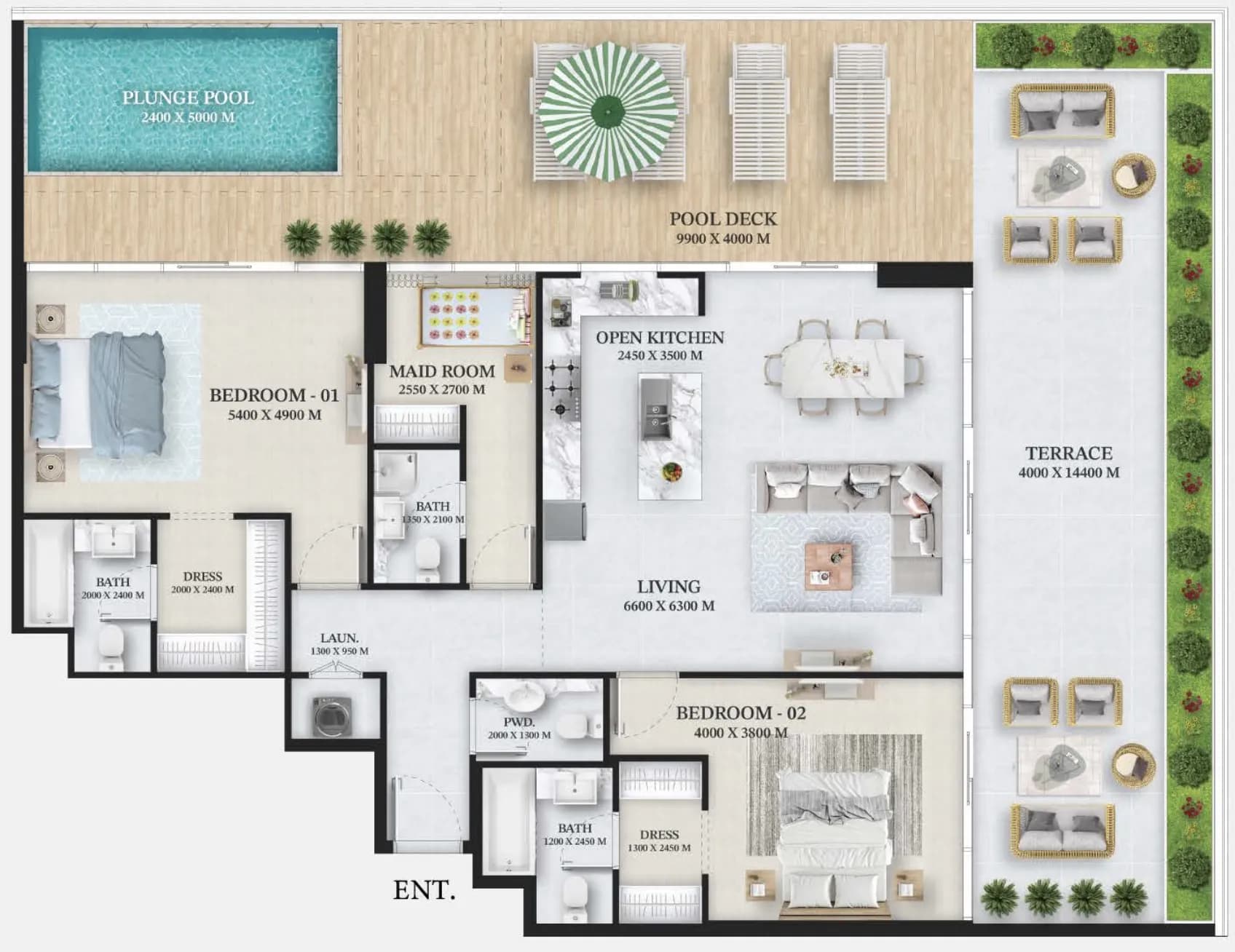Wellington Ocean 2 Bedroom