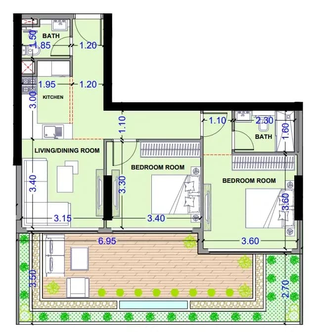 Celesto 3 1 Bedroom