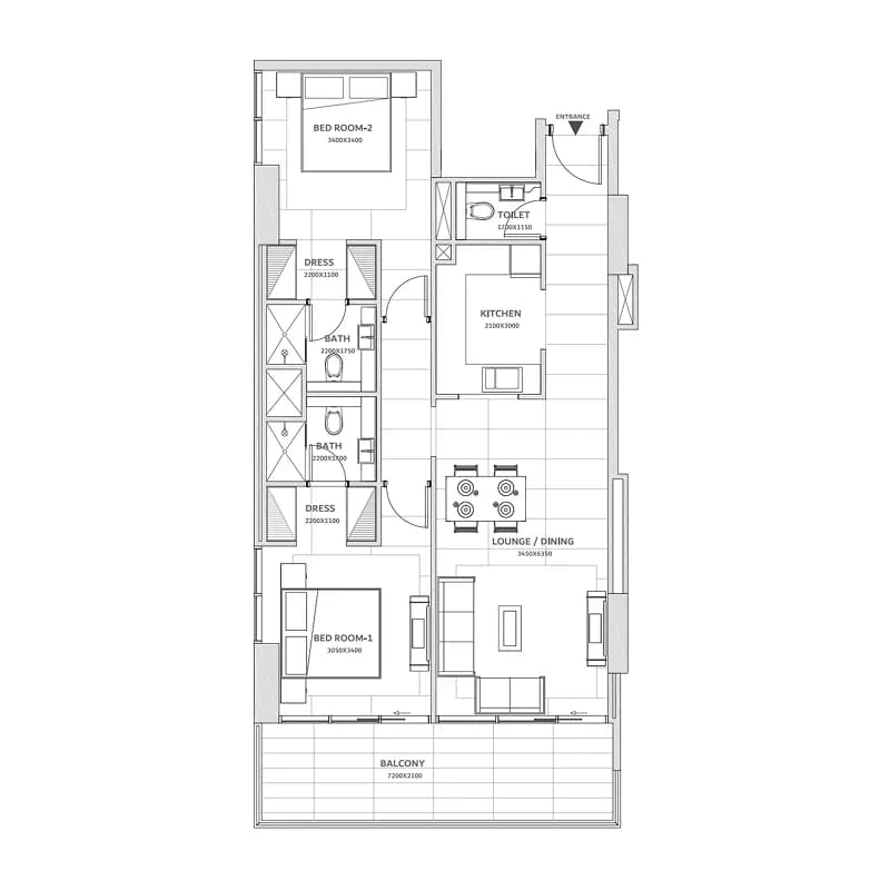 Solanki One 2 Bedroom