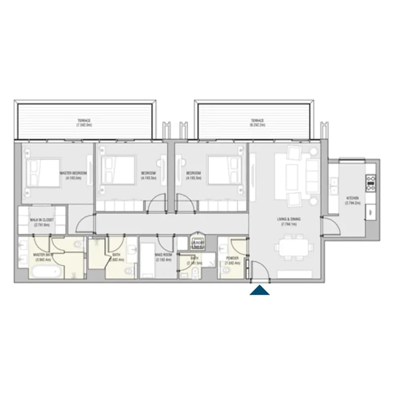 Vida Residences Saadiyat Island 3 Bedroom