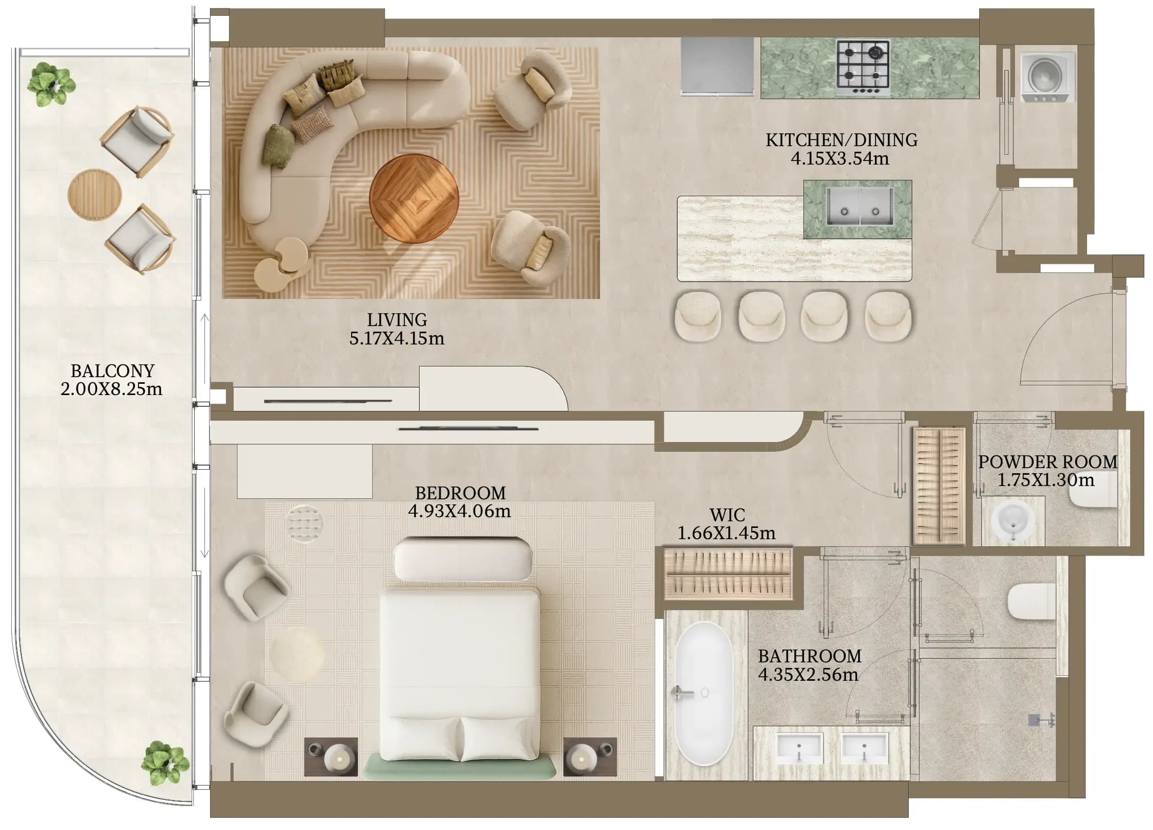 Nasim Al Bahr Residences 1 Bedroom