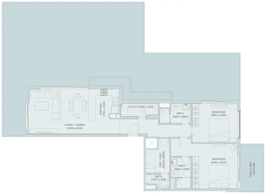 The Haven 3 2 Bedroom