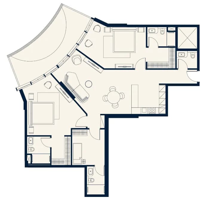 Trussardi Residences Phase Two 2 Bedroom