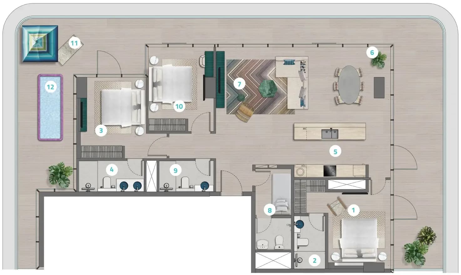 Trio Isle 3.5 Bedroom
