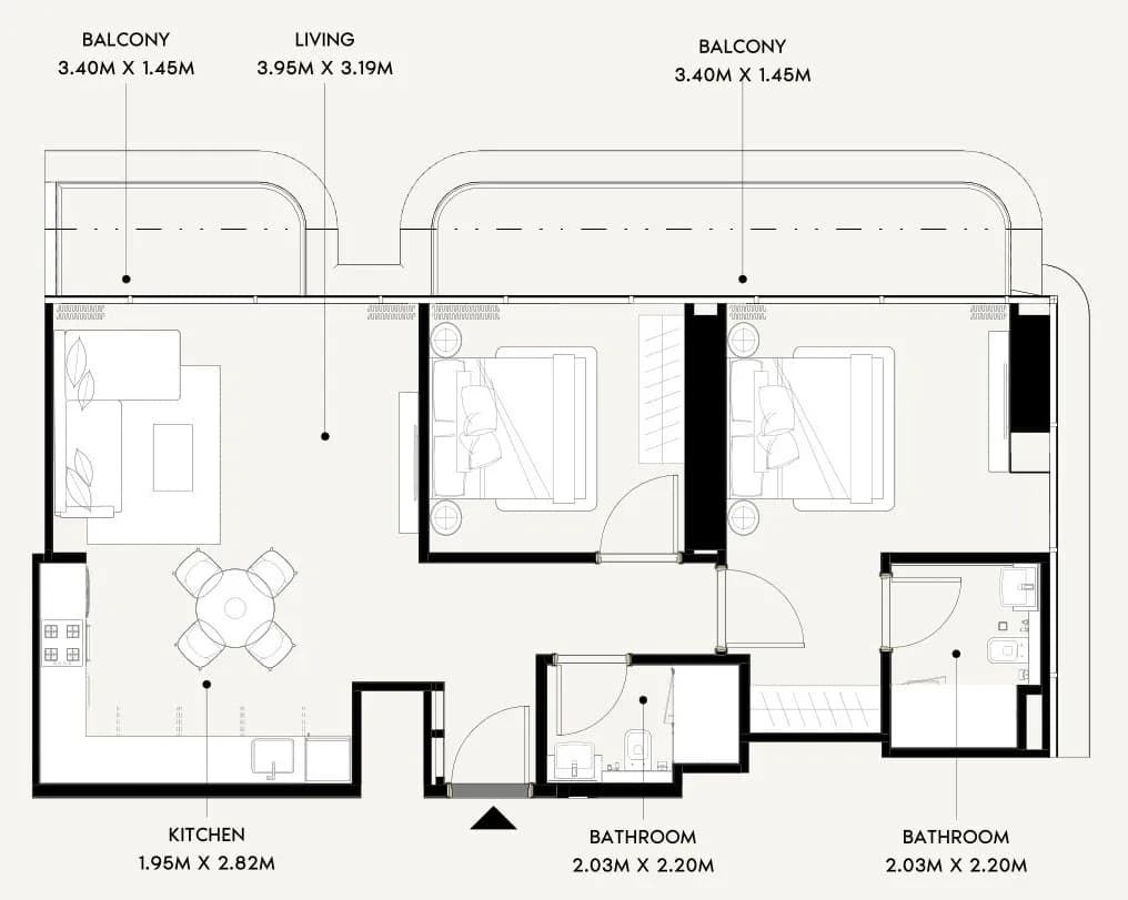 Azizi Wares 2 Bedroom