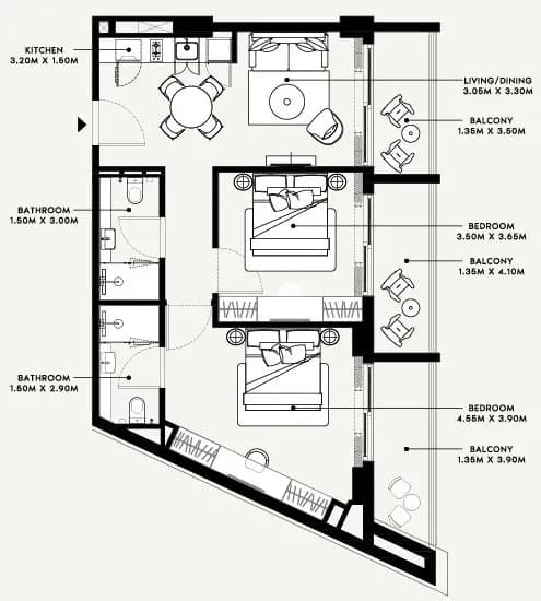 Azizi Arian 2 Bedroom