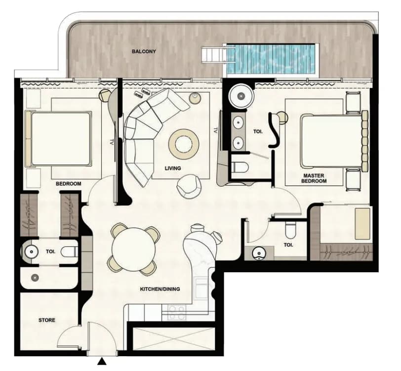Natuzzi Harmoni 2 Bedroom