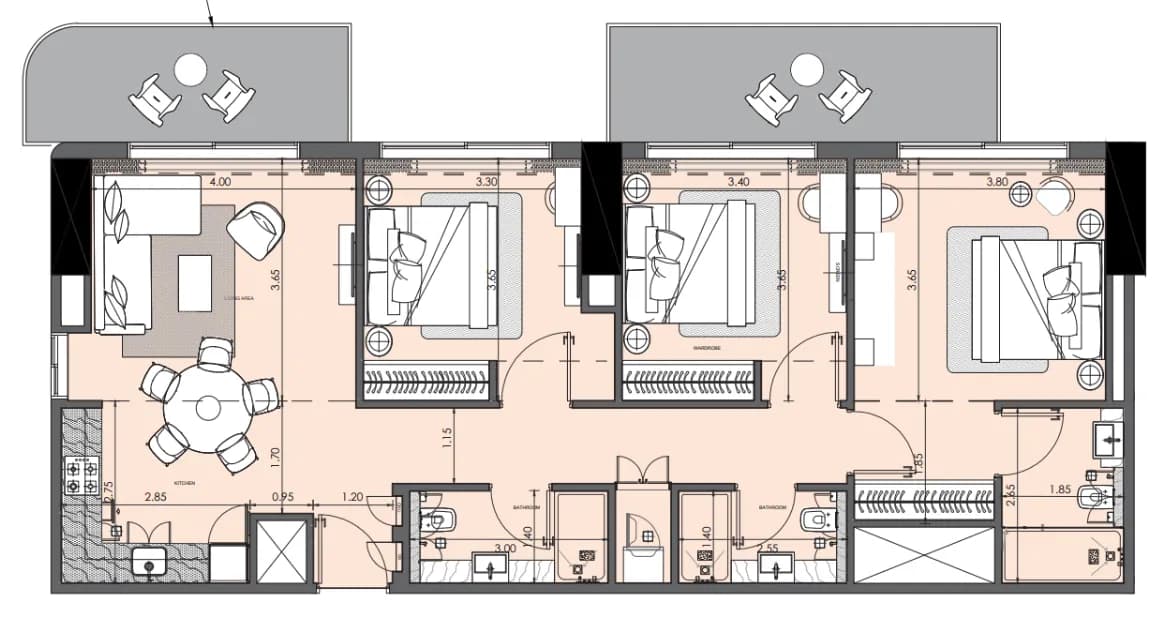 Azizi Wasel 3 Bedroom