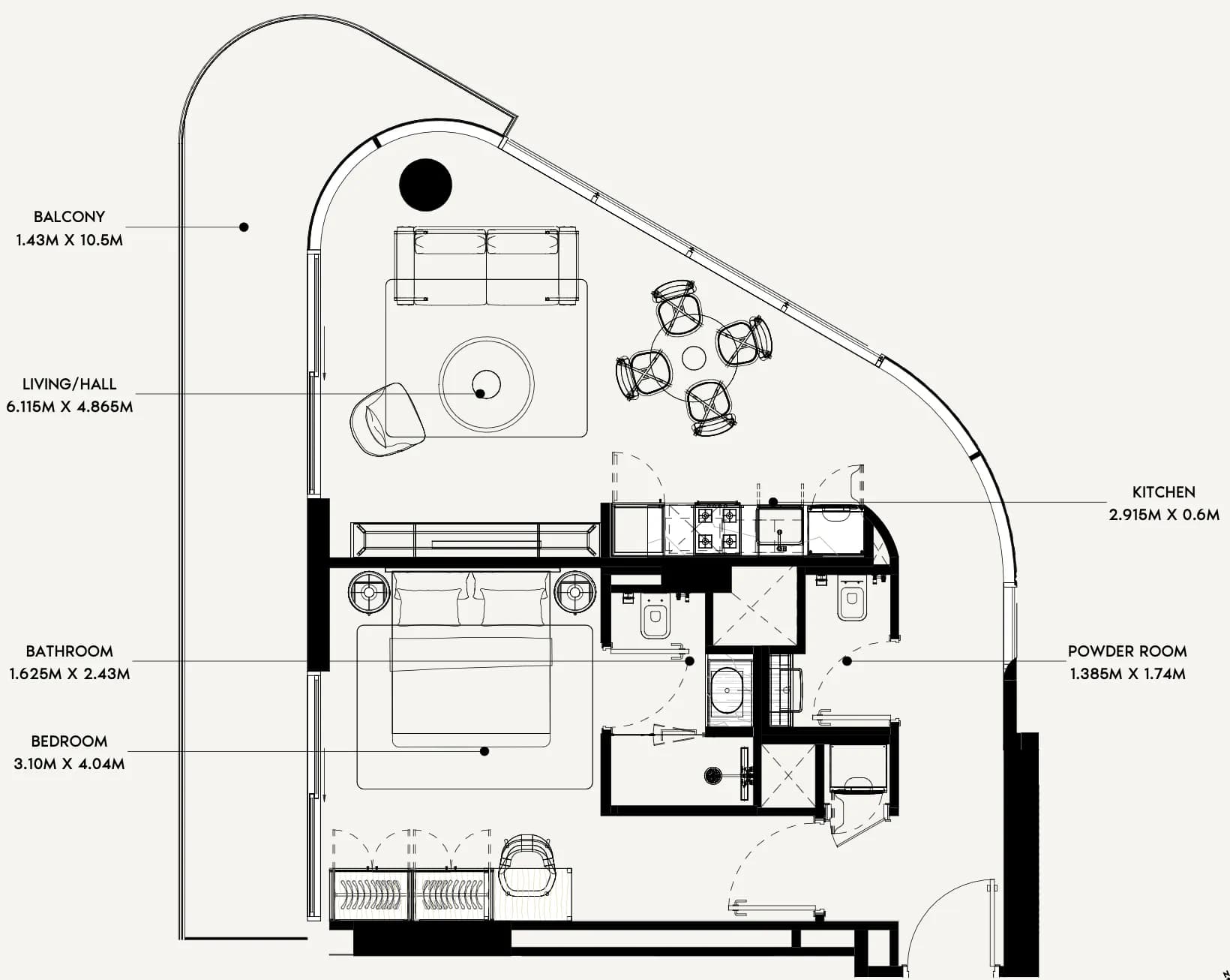 Azizi Rose 1 Bedroom