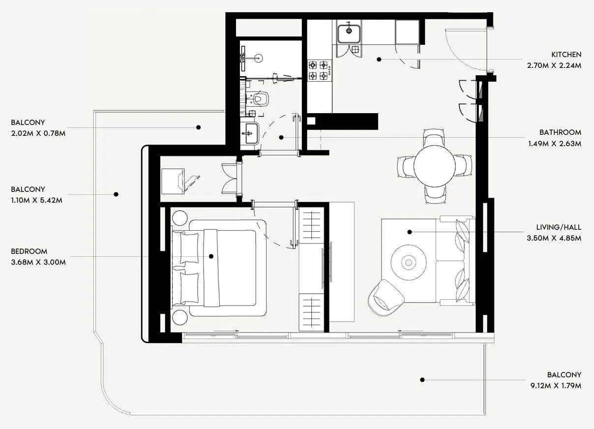 Azizi David 1 Bedroom