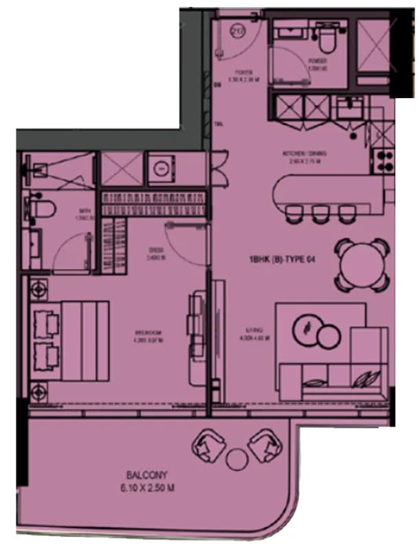 Rabdan Gates 1 Bedroom