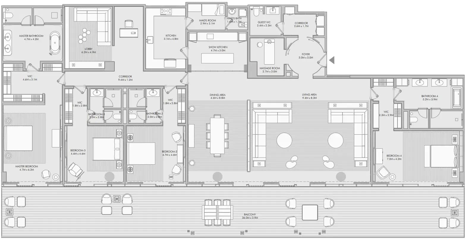 Armani Beach Residence 4 Bedroom