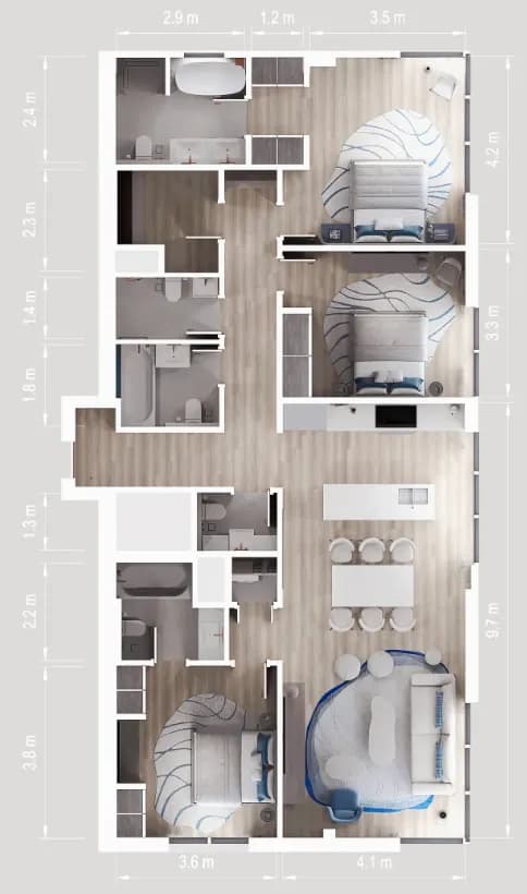 Nikki Beach Residences 3 Bedroom