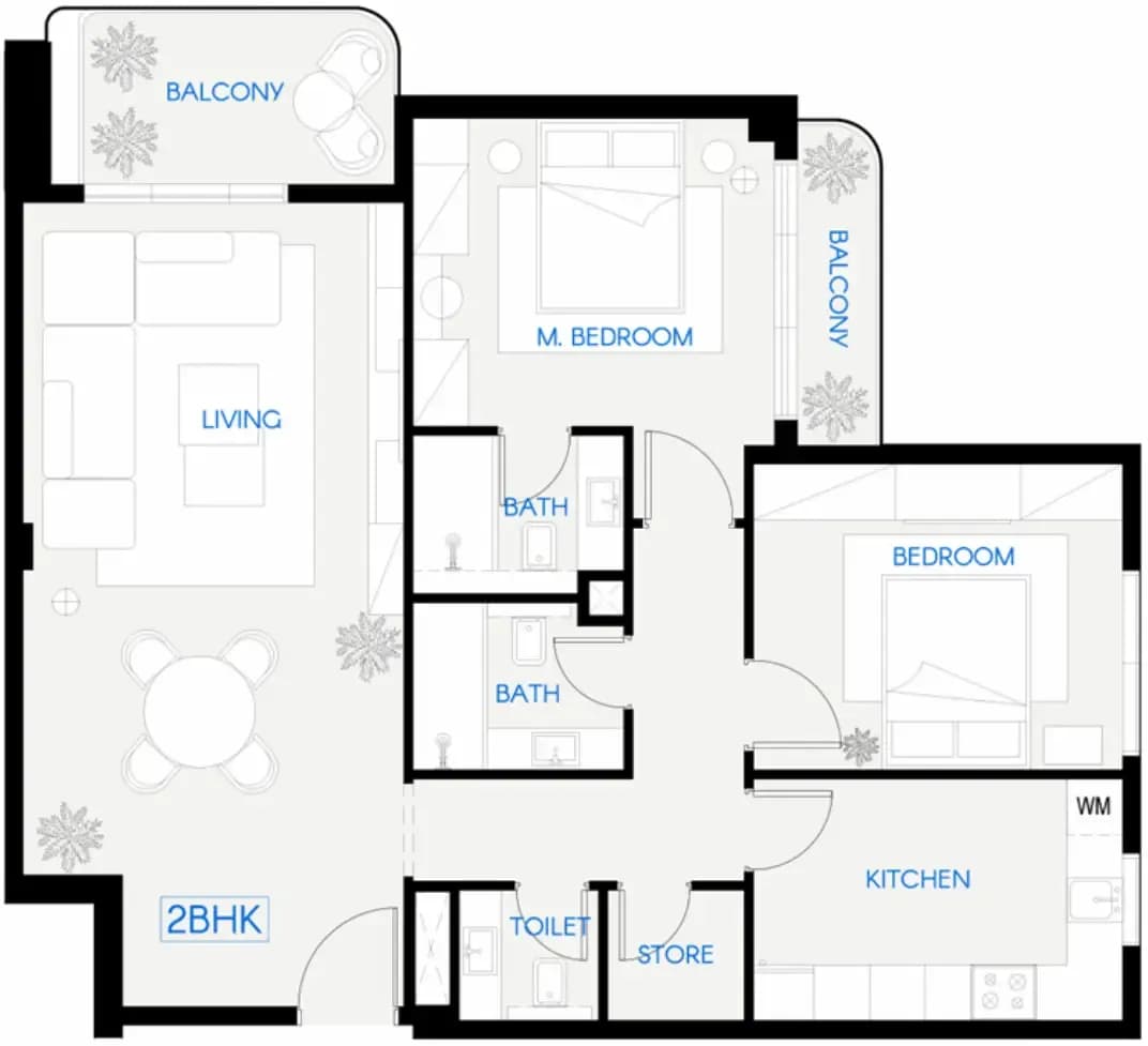 Celestara Residences 2 Bedroom