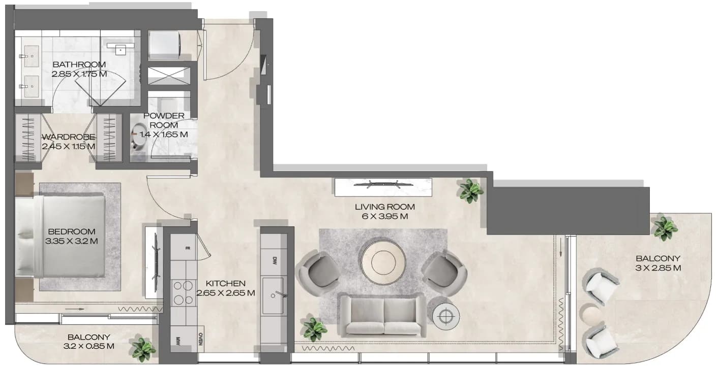 DWTN Residences 1 Bedroom