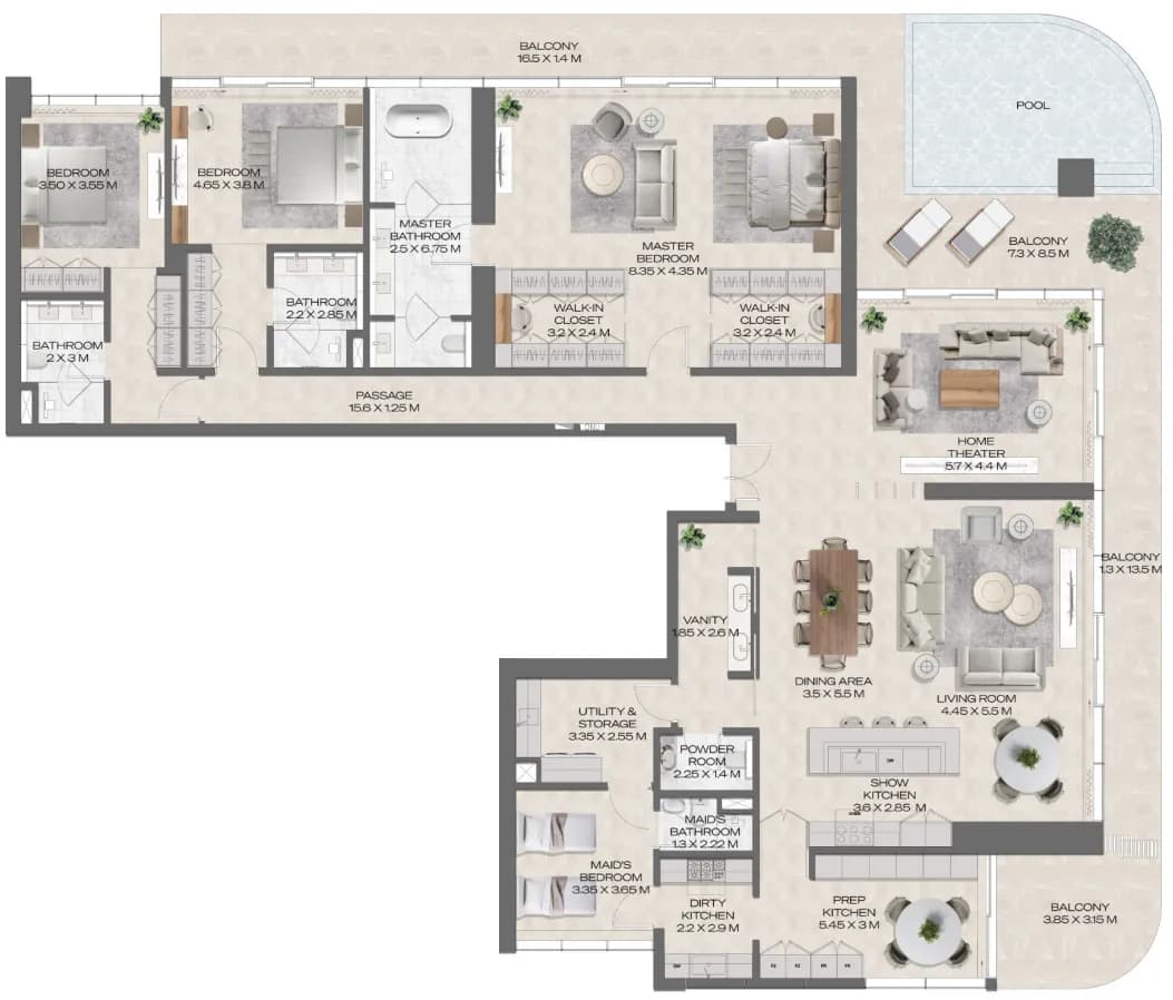 DWTN Residences 3 Bedroom