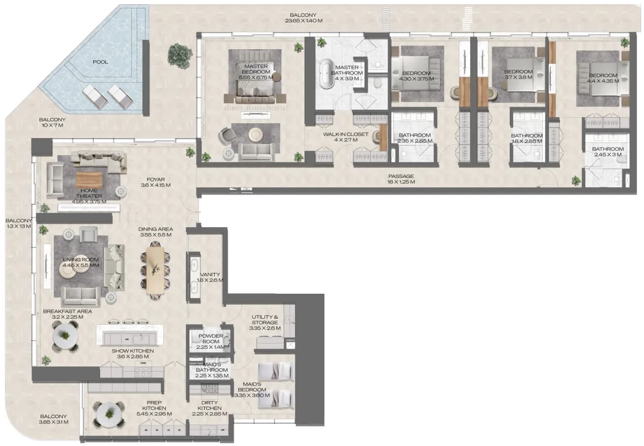 DWTN Residences 4 Bedroom