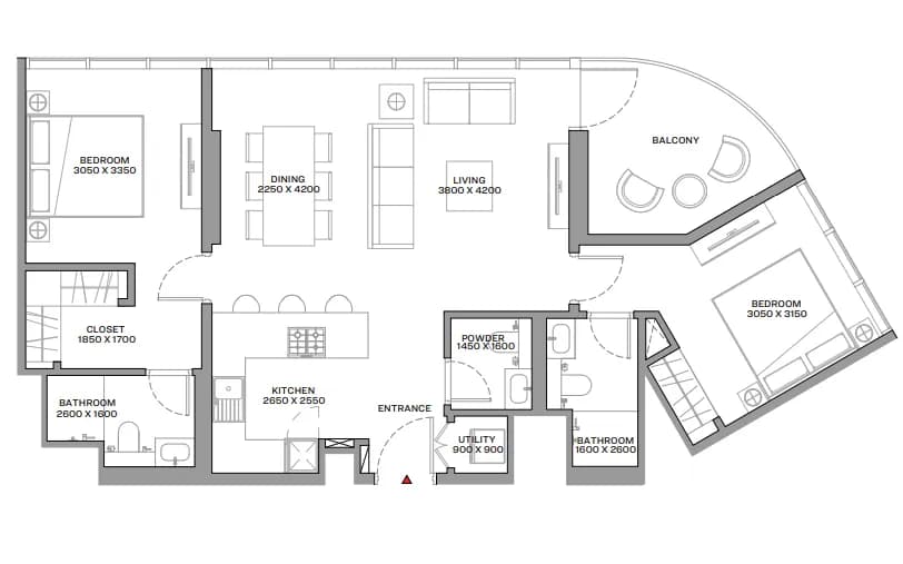 Beach Residences at Siniya Island 2 Bedroom