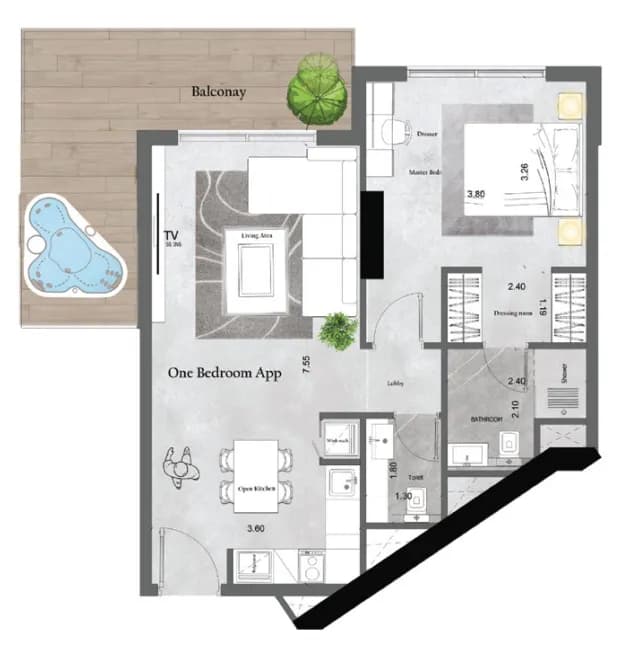Saray Prime Residence 1 Bedroom