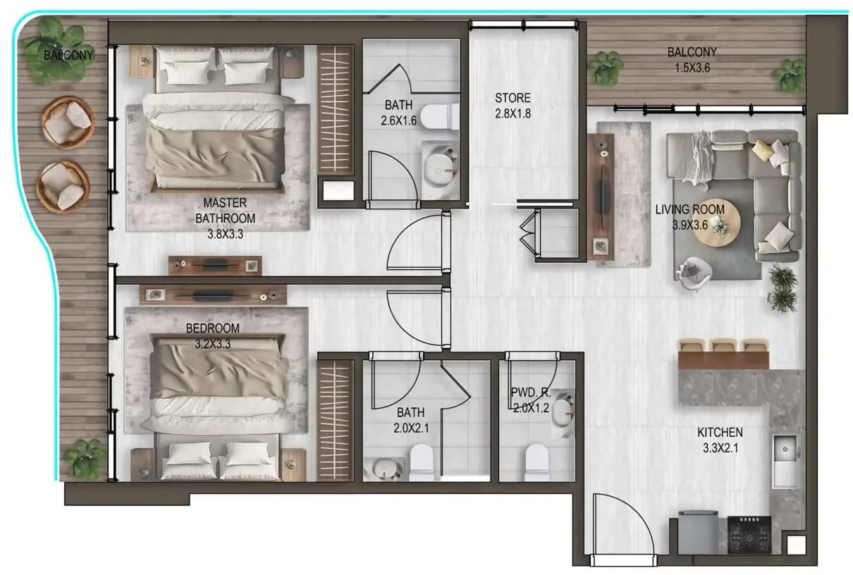 Noore 2 Bedroom