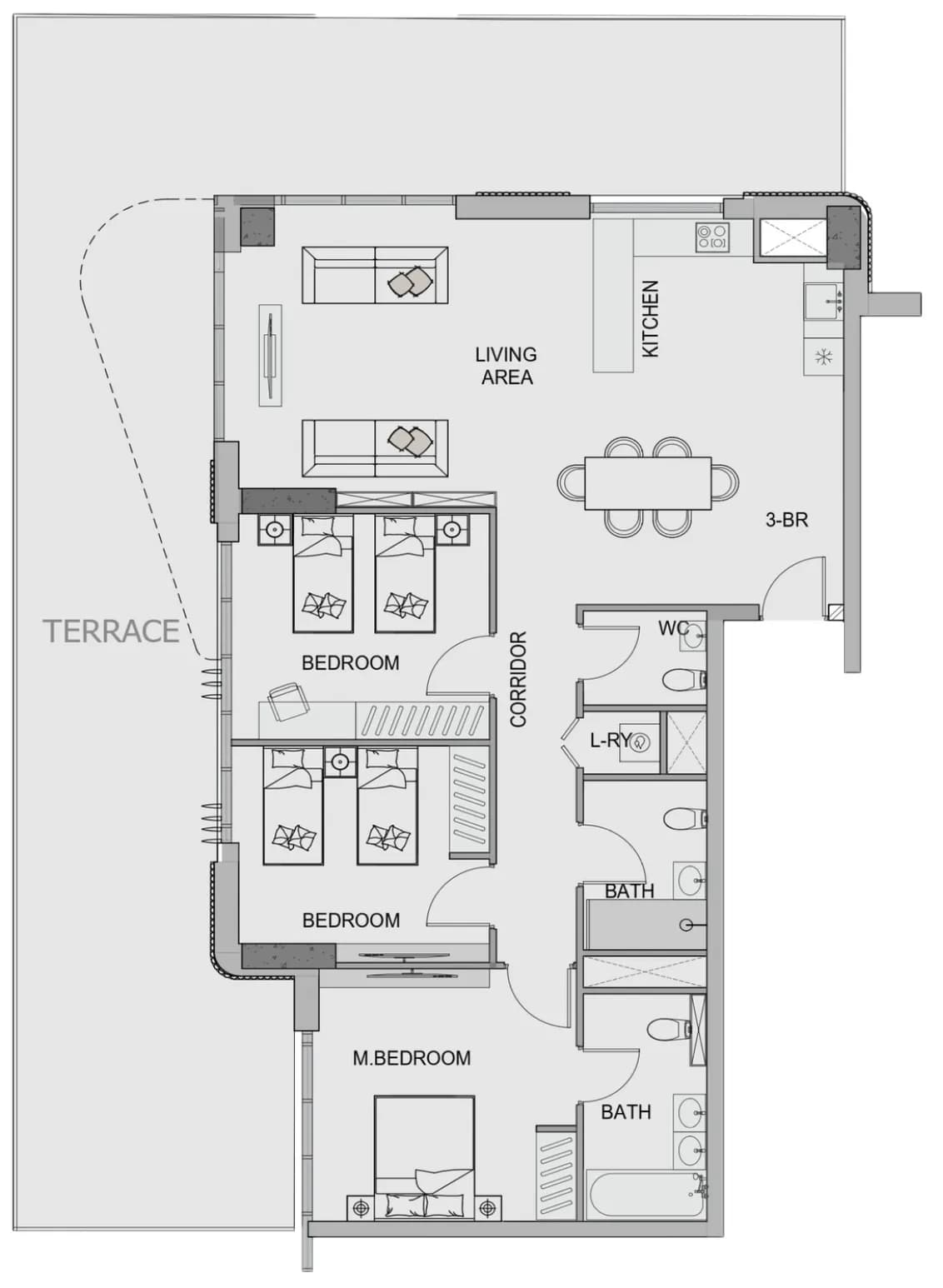 Edgewater Residences 1, 2 and 3 3 Bedroom