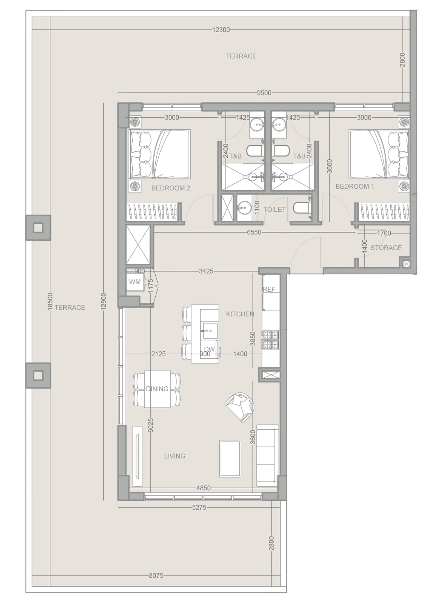 1WOOD Residence 2 2 Bedroom