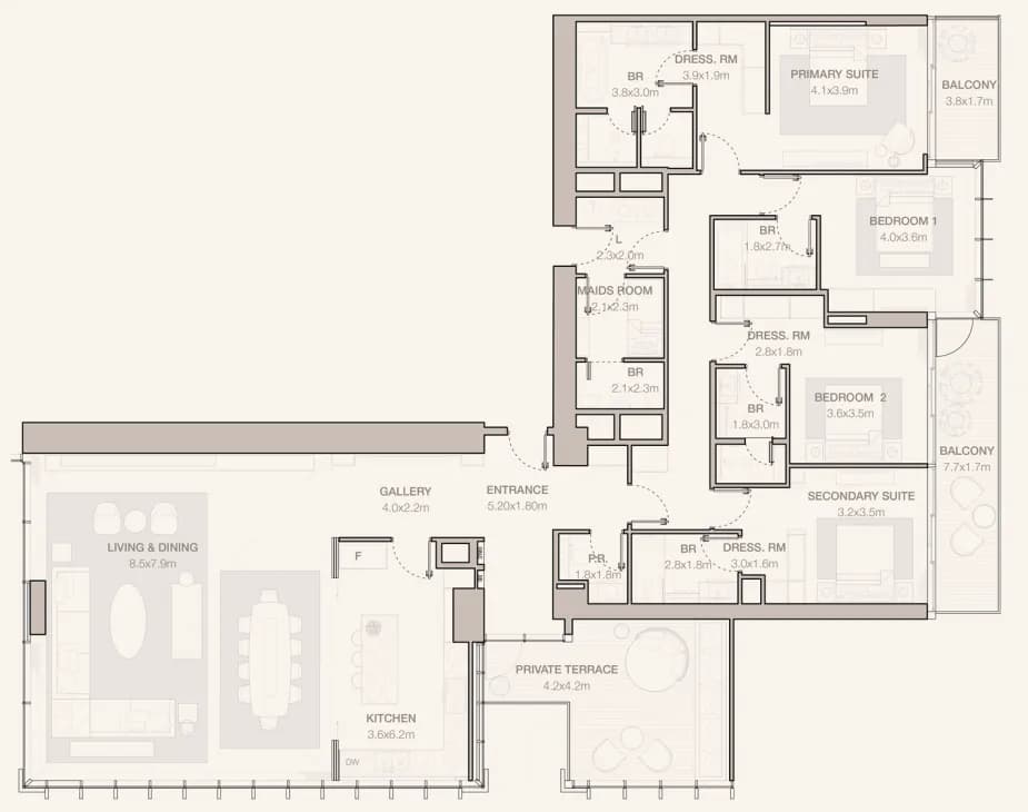 Jumeirah Residences Emirates Towers 4 Bedroom