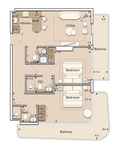 Lume Residences 2 Bedroom