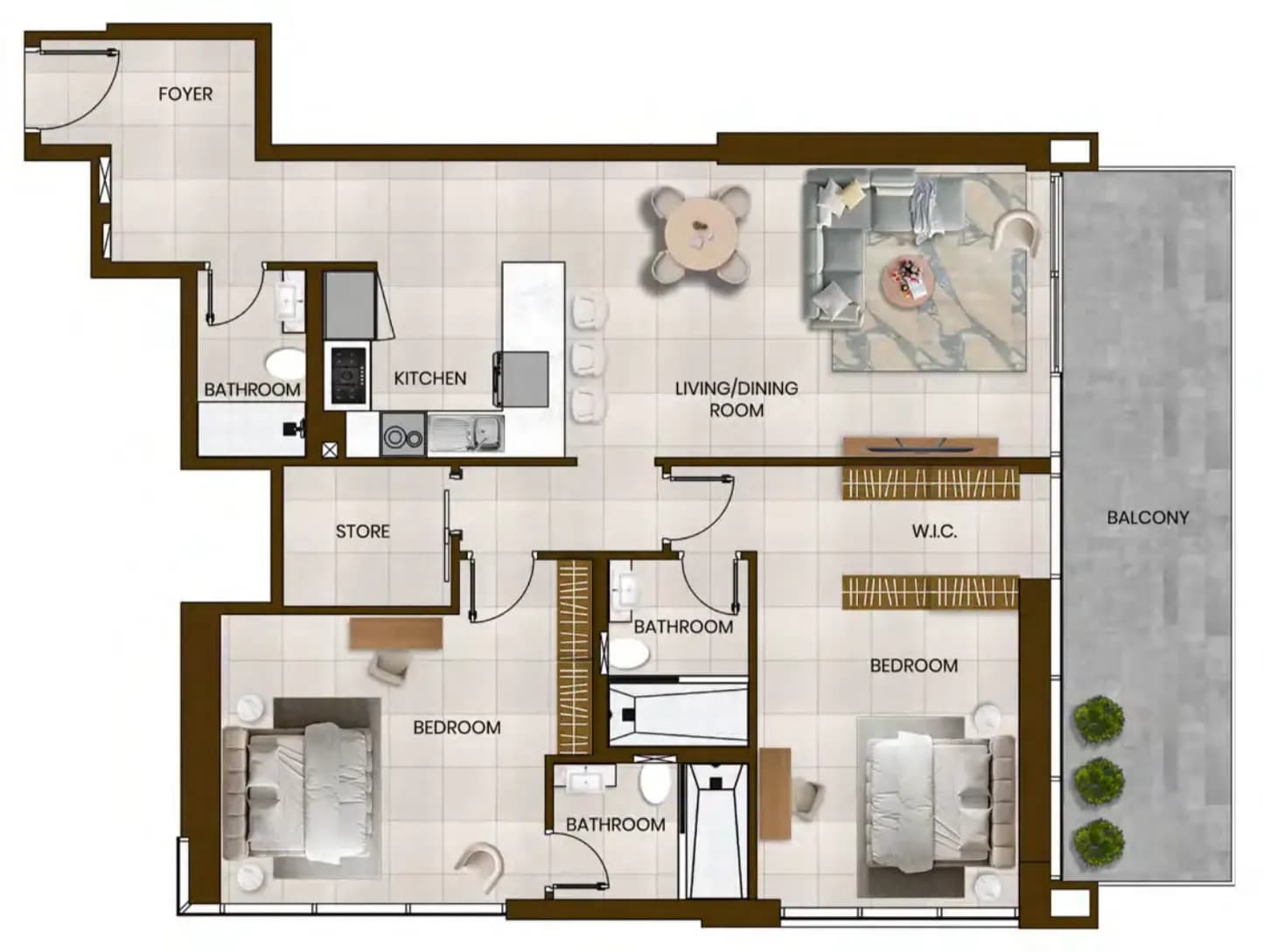 Butterfly Towers 2 Bedroom