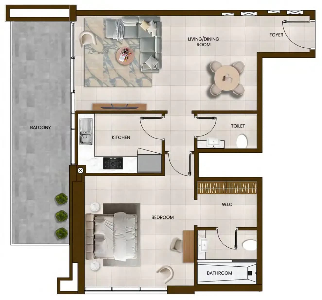 Butterfly Towers 1 Bedroom