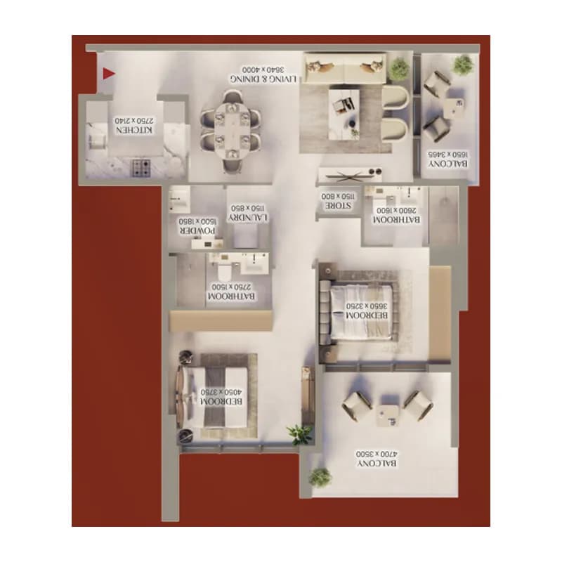 Bliss Tower 2 Bedroom