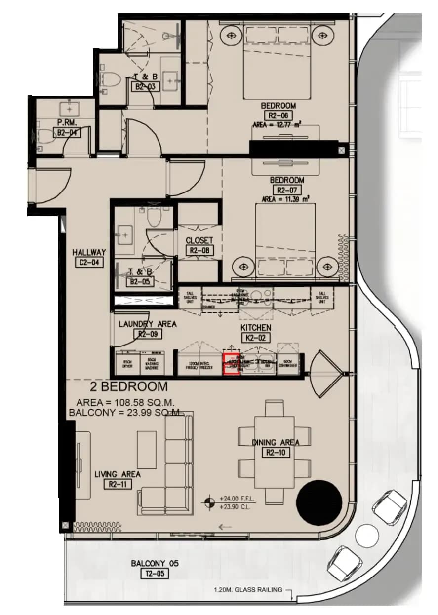 Azha Millennium Residences 2 Bedroom