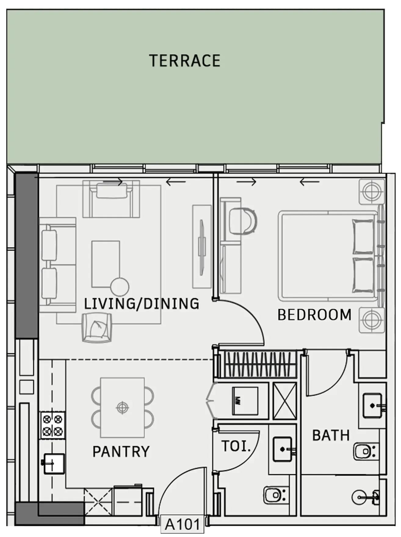 One Sky Park 1 Bedroom