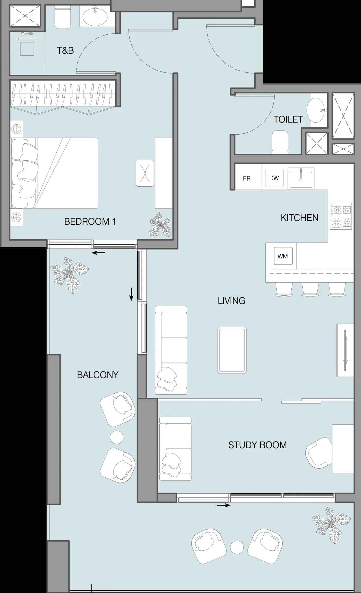 LUM1NAR 1.5 Bedroom