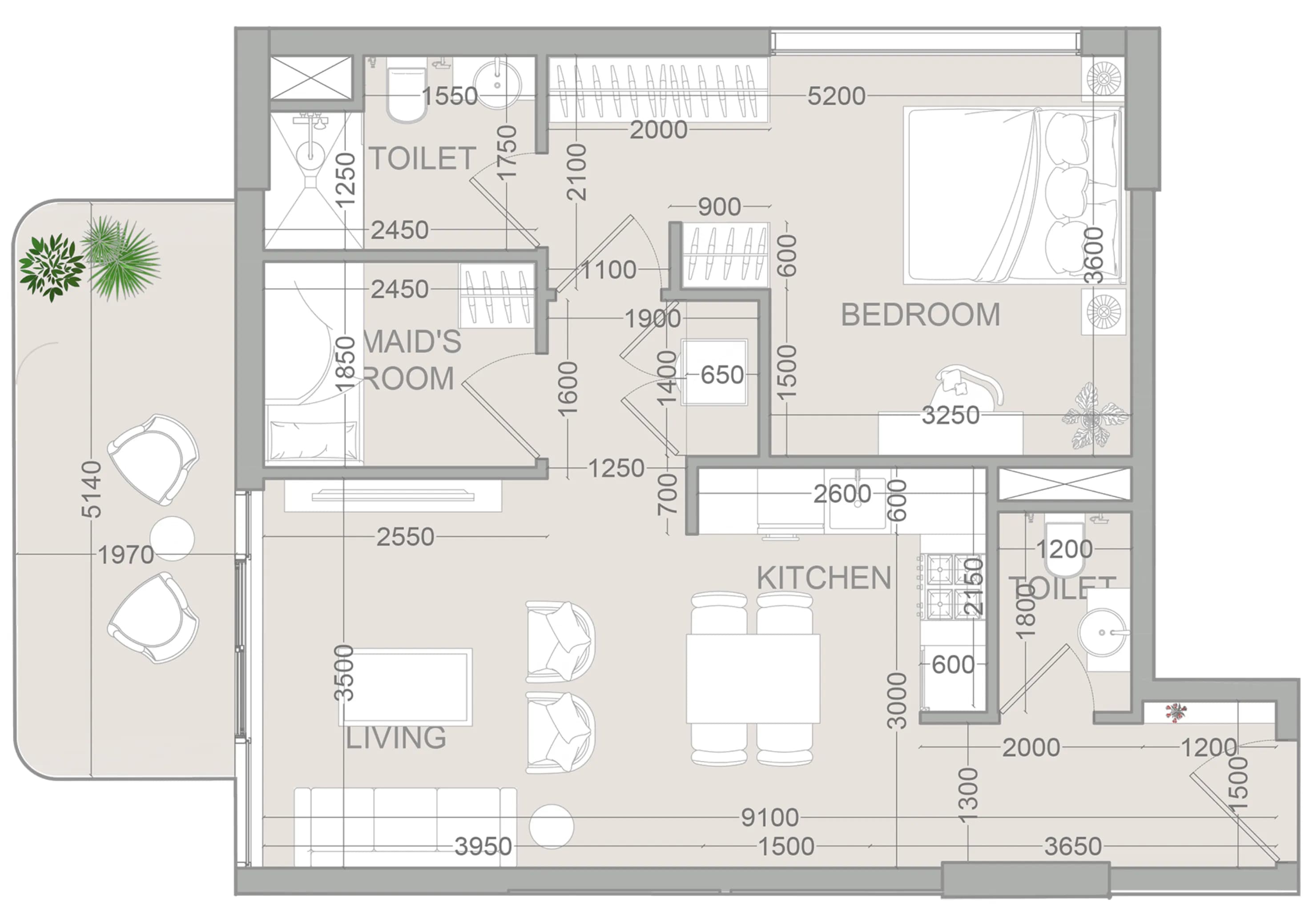 TETR1S Tower 1.5 Bedroom