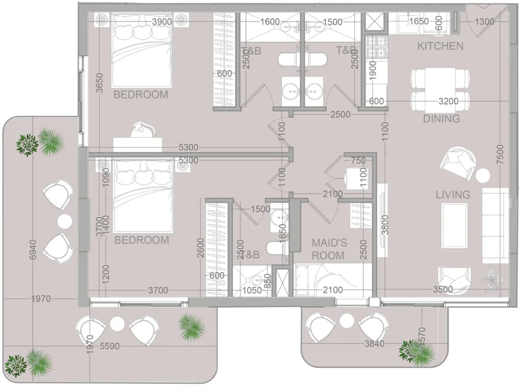 TETR1S Tower 2 Bedroom