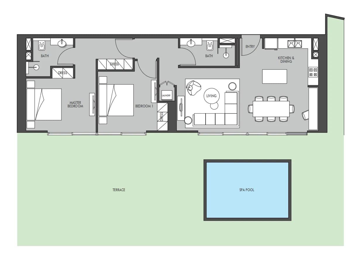 The Waterway 2 Bedroom