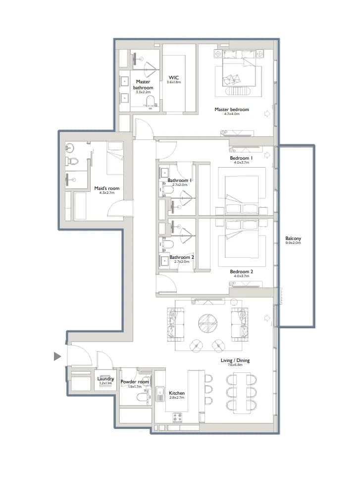 Serenia District East Residences 2 Bedroom